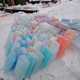 Illustration for article titled Awesome guy built a colorful ice fortress because winter was coming